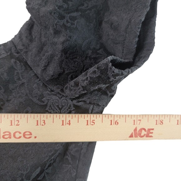 Trixxi Fit and Flare Mini Cocktail Dress Womens Junior Sz M Black Floral Gems - Picture 9 of 16